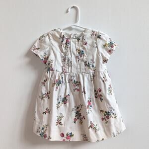 Zara Baby Dress Girls Sz 18-24m Cream Floral Girly